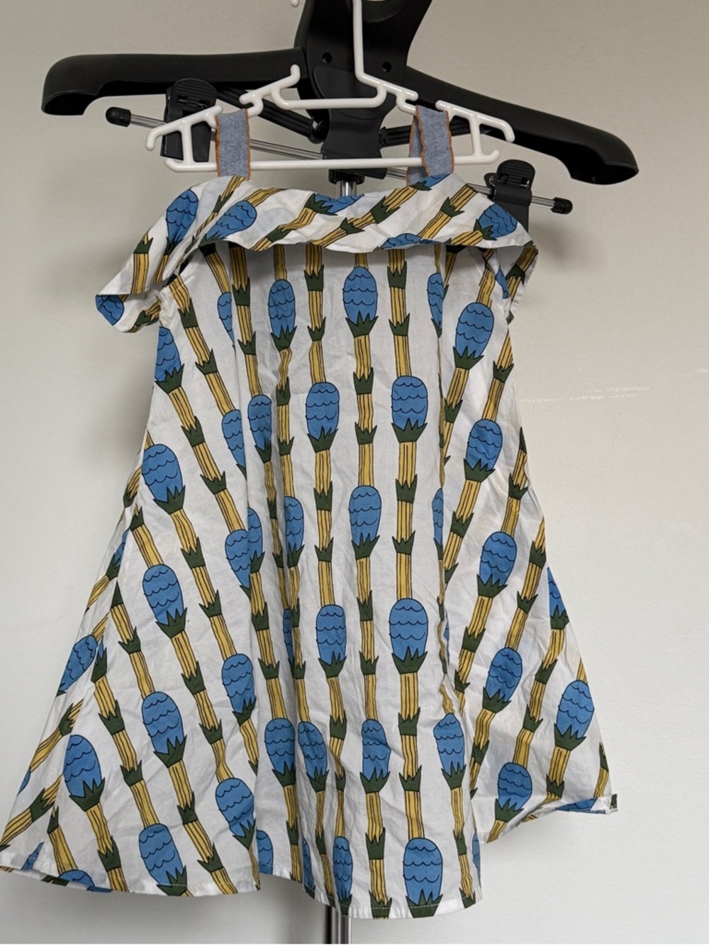 👗 EEUC Girls Blue Floral Print Casual Dress tropical pineapple sz 5